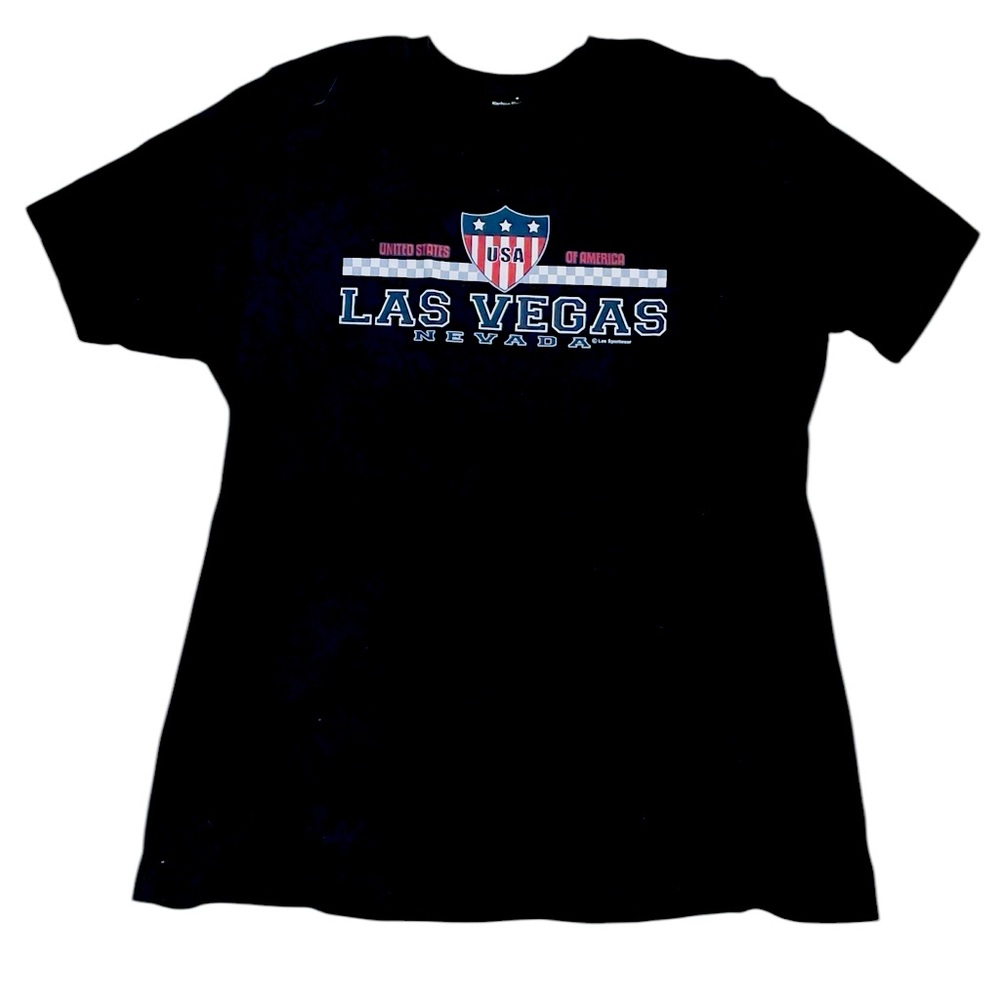 Men’s Lee Sportswear Black Short Sleeve T-Shirt USA Las Vegas